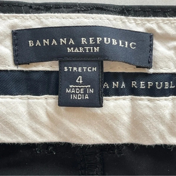 Banana Republic Women's Martin Fit Black Flat Front Capri Crop Pants Size 4 - Picture 13 of 13